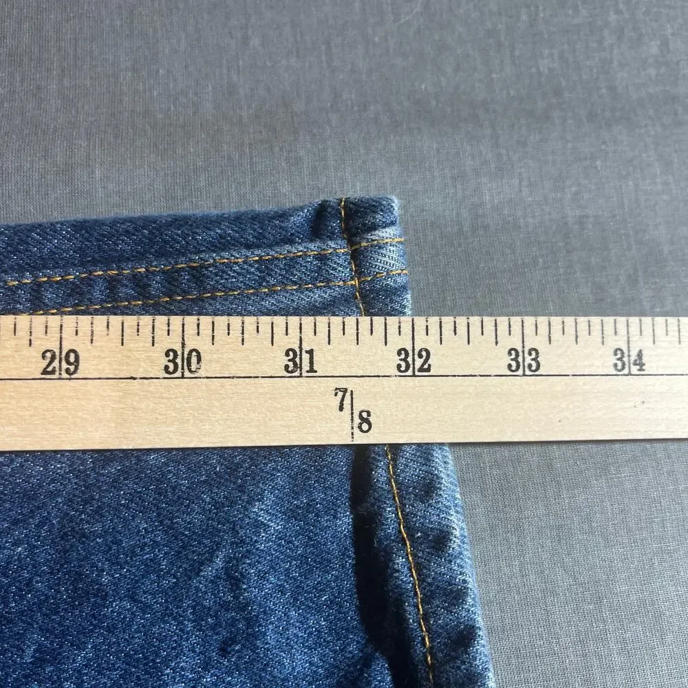 Vintage Levi's 505 Jeans Mens 42X32 Blue Medium Wash Denim Orange Tab‎ Straight